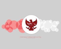 plantilla de saludo del día de la independencia de indonesia vector