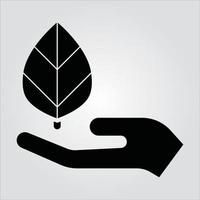 Isolated Hand Leaf EPS 10 Free Vector Graphic