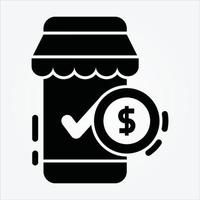 Isolated Ecommerce Theme Glyph Icons EPS 10 Free Vector Graphic