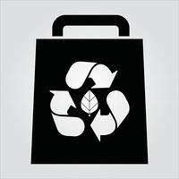 bolsa de tienda de reciclaje aislada eps 10 gráfico vectorial gratuito vector