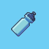 Editable vector water bottle pixel art illustration for game development, game asset, web asset, graphic design, and printed purpose.