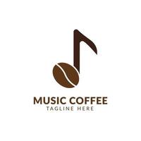 Coffee Music Cup logo design inspiration, Audio Technology and Digital Symbols, Food and Drink Signs, illustration for your Cafe Bar and Restaurant vector