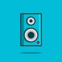 Loudspeaker woofer icon flat design vector. Colorful logo with soft background. Abstract graphic illustration. vector