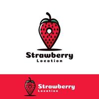 Strawberry Location art illustration vector