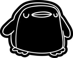 cartoon icon kawaii of a cute penguin vector