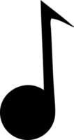 nota musical símbolo plano vector