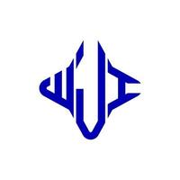 diseño creativo del logotipo de la letra wji con gráfico vectorial vector