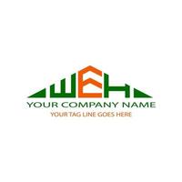 WEH letter logo creative design with vector graphic