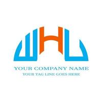 WHU letter logo creative design with vector graphic