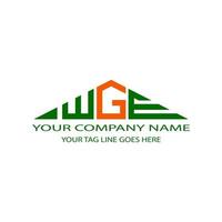 WGE letter logo creative design with vector graphic