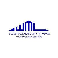 WML letter logo creative design with vector graphic