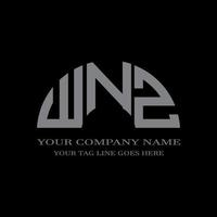 WNZ letter logo creative design with vector graphic
