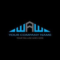 WAW letter logo creative design with vector graphic