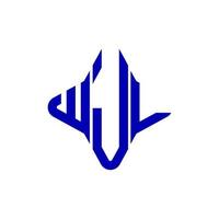 diseño creativo del logotipo de la letra wjl con gráfico vectorial vector
