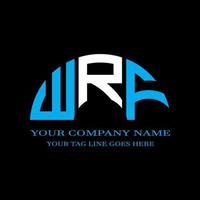 WRF letter logo creative design with vector graphic