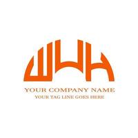 diseño creativo del logotipo de la letra wuh con gráfico vectorial vector