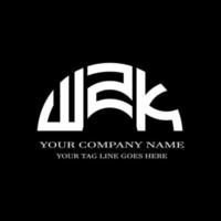 Diseño creativo del logotipo de la letra wzk con gráfico vectorial vector