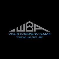 diseño creativo del logotipo de la letra wba con gráfico vectorial vector