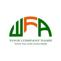 WFA letter logo creative design with vector graphic