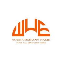 WUE letter logo creative design with vector graphic