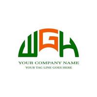 diseño creativo del logotipo de la letra wgh con gráfico vectorial vector