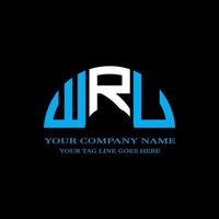 WRU letter logo creative design with vector graphic