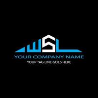 WSL letter logo creative design with vector graphic