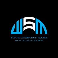 WSM letter logo creative design with vector graphic