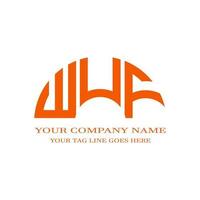 WUF letter logo creative design with vector graphic