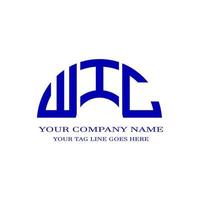 diseño creativo del logotipo de la letra wic con gráfico vectorial vector