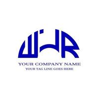 WJR letter logo creative design with vector graphic