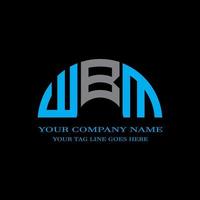 diseño creativo del logotipo de la letra wbm con gráfico vectorial vector