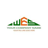 WES letter logo creative design with vector graphic