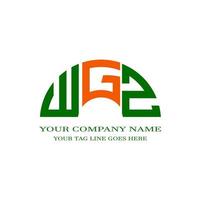 WGZ letter logo creative design with vector graphic