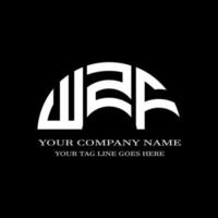 diseño creativo del logotipo de la letra wzf con gráfico vectorial vector