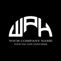diseño creativo del logotipo de la letra wph con gráfico vectorial vector