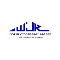 WJK letter logo creative design with vector graphic
