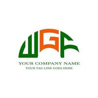 WGF letter logo creative design with vector graphic