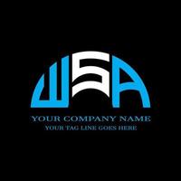 WSA letter logo creative design with vector graphic