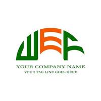 WEF letter logo creative design with vector graphic