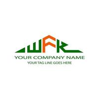 diseño creativo del logotipo de la letra wfk con gráfico vectorial vector