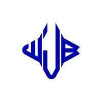 diseño creativo del logotipo de la letra wjb con gráfico vectorial vector