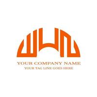 WUN letter logo creative design with vector graphic