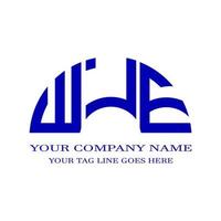 WJE letter logo creative design with vector graphic