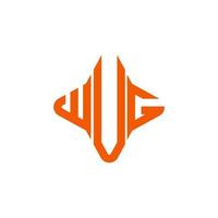 diseño creativo del logotipo de la letra wug con gráfico vectorial vector
