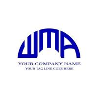 WMA letter logo creative design with vector graphic