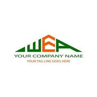 WEA letter logo creative design with vector graphic