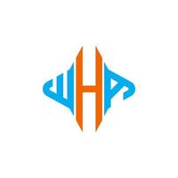 diseño creativo del logotipo de la letra wha con gráfico vectorial vector