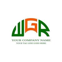 WGR letter logo creative design with vector graphic