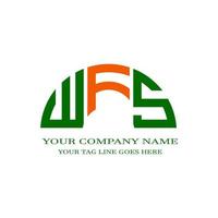 WFS letter logo creative design with vector graphic